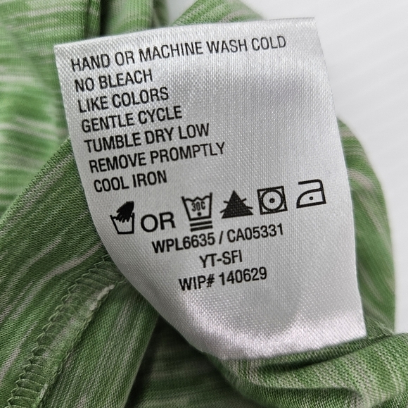 Woolrich Athleisure Top XXL Zip Pocket Dri Release Green Slim Fit Ruched Tee NWT - Picture 13 of 16